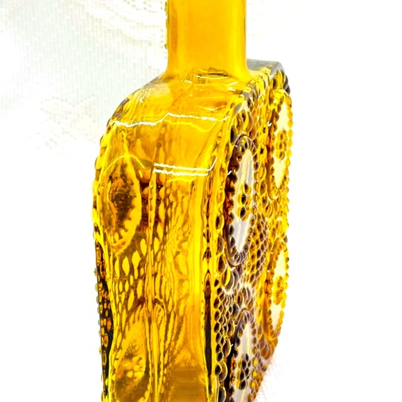 Riihimaen Lasi Nanny Still Amber Art Glass Grapponia Bottle From Finland - Picture 4 of 9